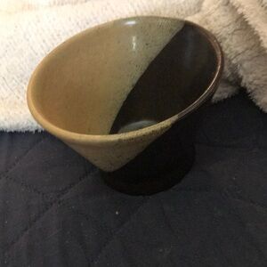 Two-Tone Studio Pottery Accent Bowl